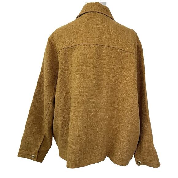 J Jill Womens Modern Tweed Button Jacket Size 3X Honey Yellow Career Office NWT - Picture 3 of 10